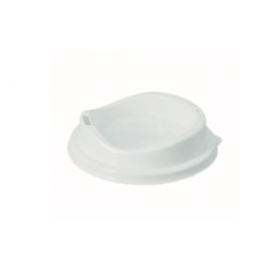Couvercle blanc pour mug réutilisable en PP 16 Oz par 25