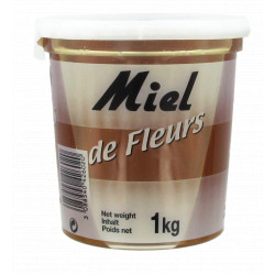 MIEL DE FLEURS LIQUIDE EN POT PLASTIQUE 1 kg