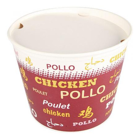Pot chicken bucket 85oz ppt*258 (6*43pots + couvercles ) emb ind