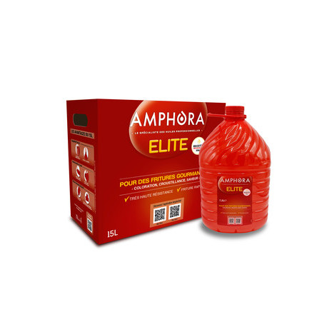 AMPHORA-HUILE DE FRITURE ELITE 15 L PET (2x7,5L) - AMBIANT - Distram SAS