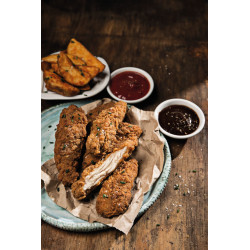 CHICKEN STRIPS POIVRÉ SACHET DE 1 KG HALAL SUR IQF