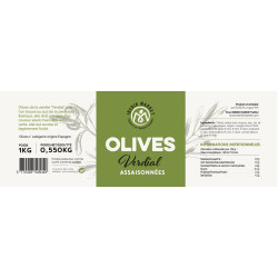 Olives verdial Assaisonnées (550gr) - Pack de 6