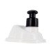 Couvercle blanc pour gobelet mug noir réutilisable avec bouchon clipsable 10 unités - par 25