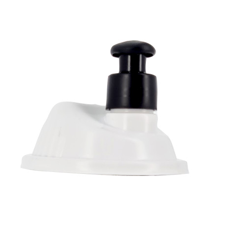 Couvercle blanc pour gobelet mug noir réutilisable avec bouchon clipsable 10 unités - par 25