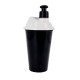 Couvercle blanc pour gobelet mug noir réutilisable avec bouchon clipsable 10 unités - par 25