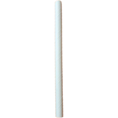 Pailles en papier blanches pour bubble tea 205 x 12 mm - par 140