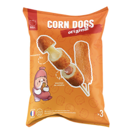 Corndog saucisse / mozzarella surgelé - par 3