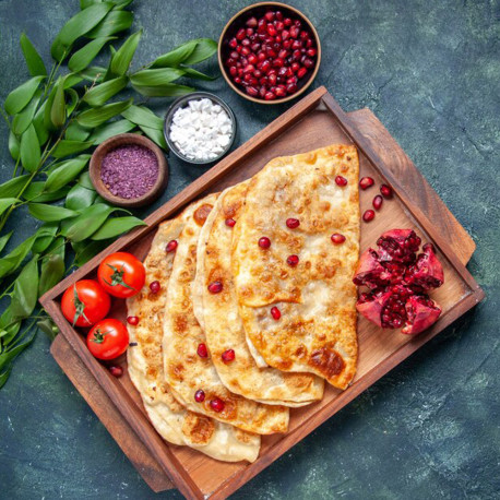 Pain naan plié rectangulaire 110 g précuit surgelé - Par 30