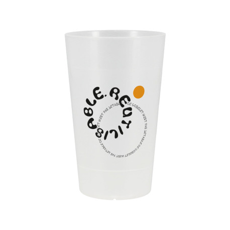 Gobelet en PP réutilisable 330 ml imprimé - Par 250