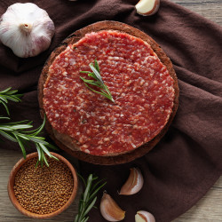 Steak gaufré 80 g halal surgelé 5,4 kg par 68