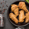 Ailes de poulet panées natures halal surgelé 1 kg par 5