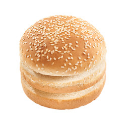 Pain burger double bun avec sésame surgelé 80 g par 24