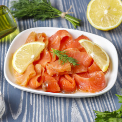 Tranchettes de saumon fumé surgelé 300 g