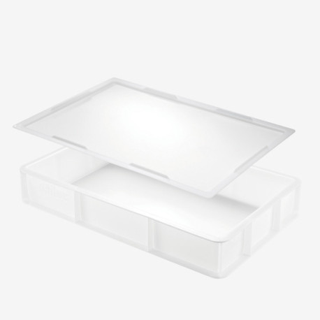 Bac à pâtons GN 1/1 blanc avec couvercle 530 x 325 x 90 mm