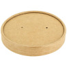 Couvercle carton kraft brun pour pot 3040008KR, 3040012KR, 3040016KR - par 500