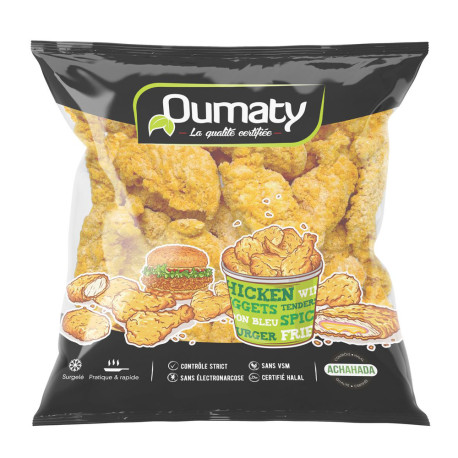 Filets de poulet spicy zinger Oumaty halal surgelés 1 kg - par 6