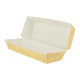 Boîte hot dog en carton kraft brun intérieur blanc 250 x 80 x 75 mm (