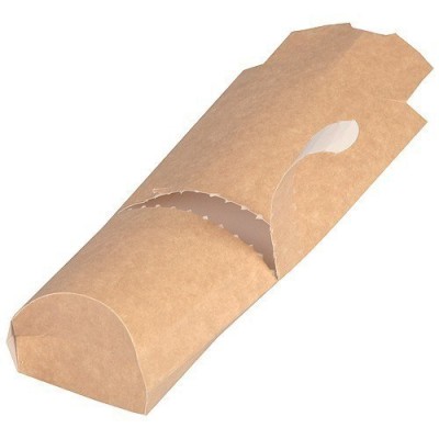 Pochette carton micro-cannelé recyclé brune - Best Price