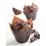 Muffin ""Tulip"" Triple chocolat cœur coulant