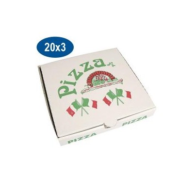 BOITE PIZZA 20X20X3 ECO RENF PPT (x100)