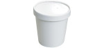 Pot à soupe en carton blanc 36 cl avec couvercle