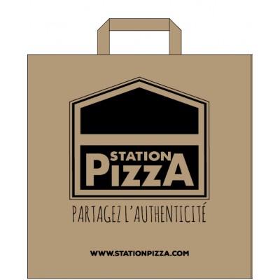 STATION PIZZA SAC CABAS KR.BRUN 26x17x25 x 250