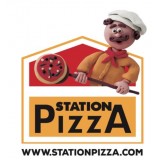 Etiquette ronde Station Pizza