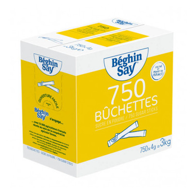 Bûchette de sucre 4g (boîte distributrice de 300 pièces)