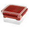 Boîte Bento PP 2,25L rouge réutilisable avec insert 2 compartiments