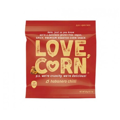 Maïs grillé premium Habanero chilli 20gr - Love Corn