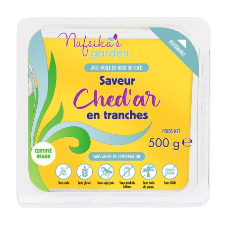 Tranché Ched'ar Vegan 500gr - Nafsika's Garden