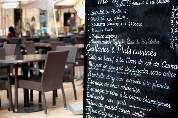 Porte-menu, chevalet