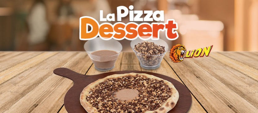 Découvrez la nouvelle recette : La pizza Dessert au LION